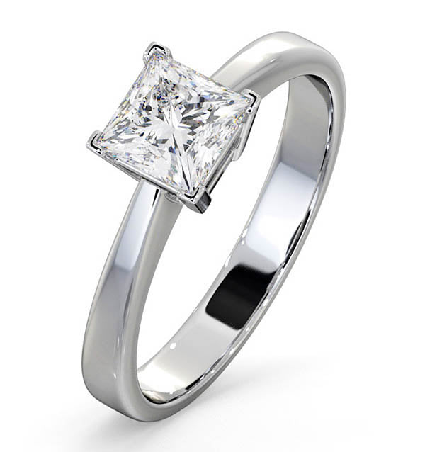 Engagement Ring Certified Lauren 18K White Gold Diamond 0.75CT-G-H/SI